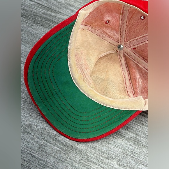 VTG Red Man Chewing Tobacco Adjustable Snapback Trucker Hat Semco USA MADE READ - Picture 15 of 16